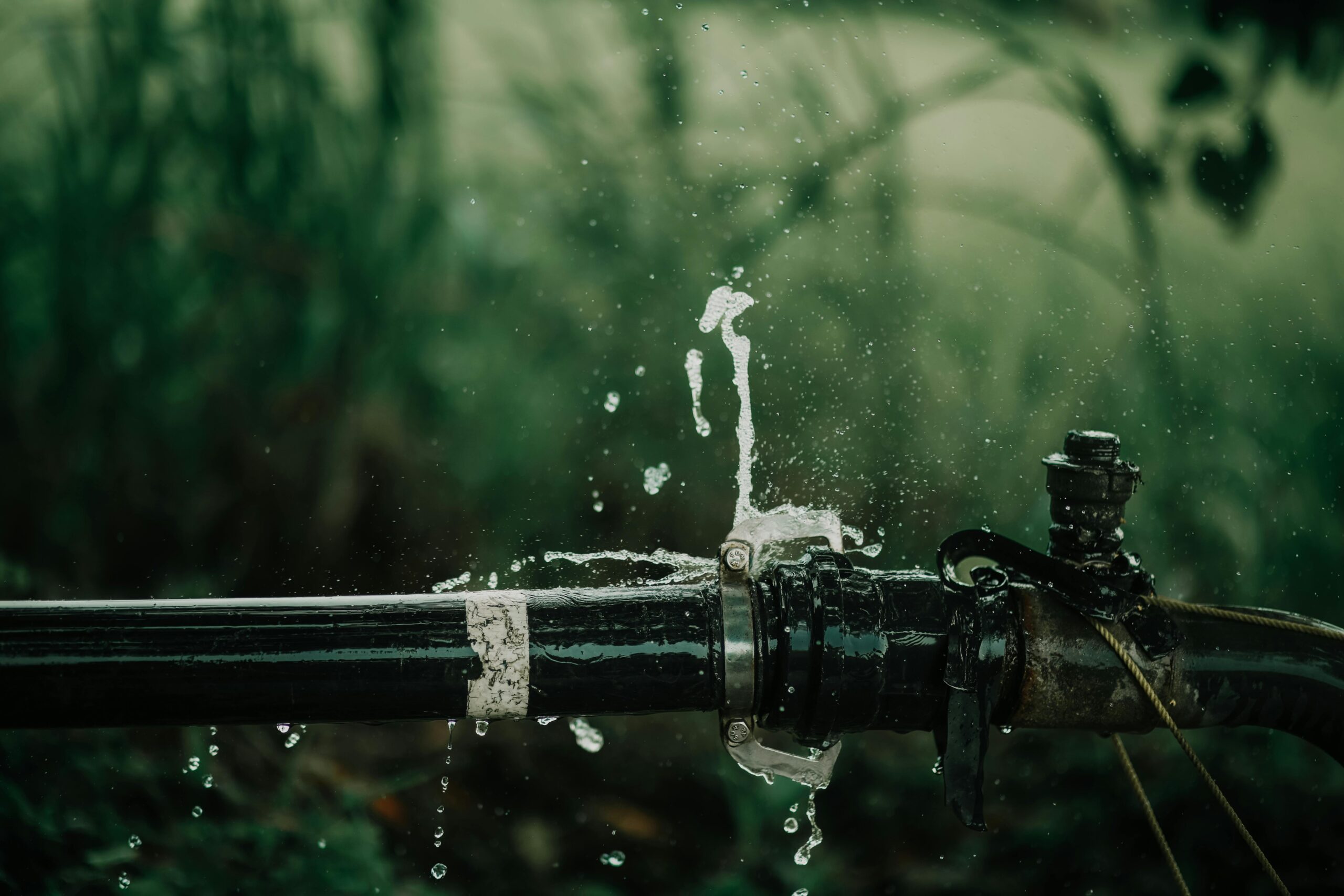 Wie repariere ich ein undichtes Wasserrohr im Garten?